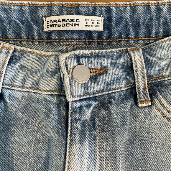 Zara Basic Z1975 Denim Bejeweled Asymmetrical Embroidered Boho Skirt. - Picture 11 of 14